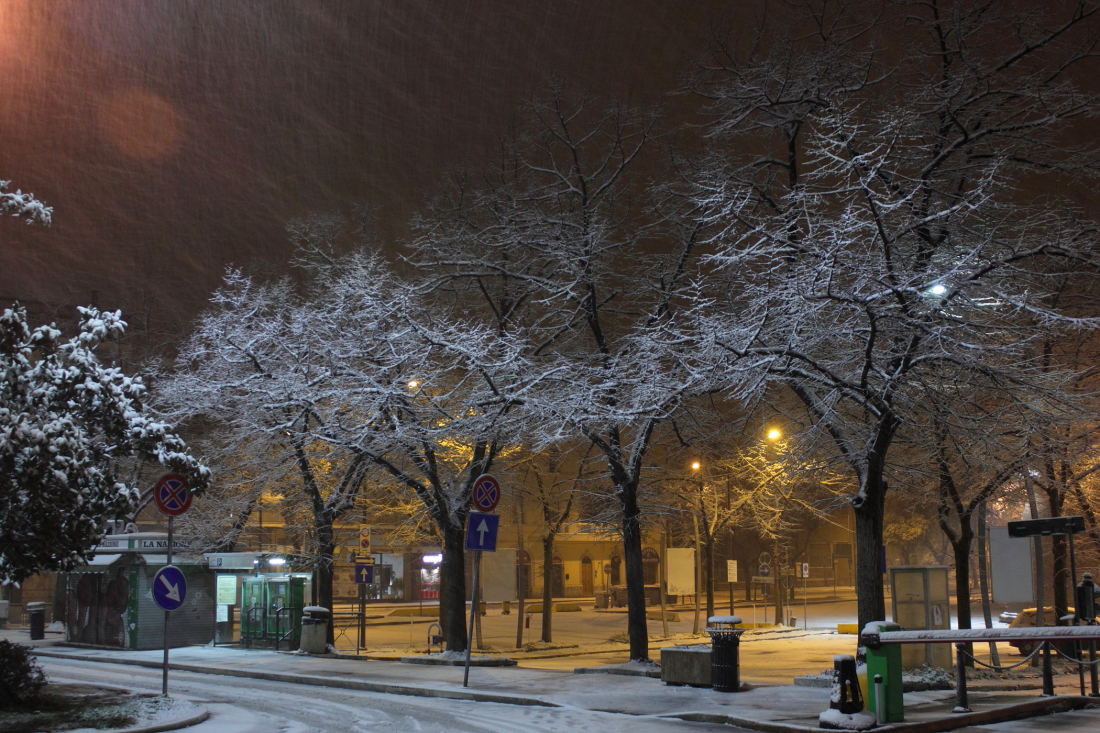 [it] Grosseto sotto la nevicata del 1 marzo 2018 [en]a very rare snowfall over Grosseto